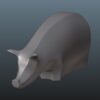 『Template:Pig』彫刻STLデータ【3Dプリント用】 | RYO HAGIWARA